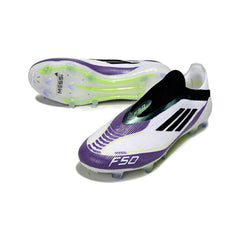 Chuteira Campo FG Adidas F50 Elite Sem Cadarço Preta e Azul