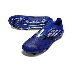 Chuteira Campo FG Adidas F50 Elite Sem Cadarço Azul
