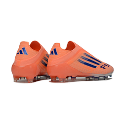 Chuteira Campo FG Adidas F50 Elite Sem Cadarço Coral Blaze Infantil