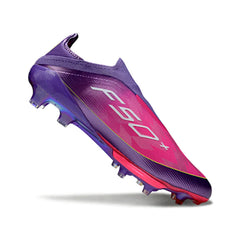 Chuteira Campo FG Adidas F50+ Elite Sem Cadarço Pack Roxo Lamine Yamal