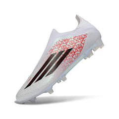 Chuteira Campo FG Adidas F50 Elite Sem Cadarço Pack Branco Lamine Yamal Infantil