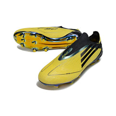 Chuteira Campo FG Adidas F50 Elite Sem Cadarço Amarela e Preta