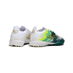 Chuteira Society TF Adidas F50 Elite Branca e Verde