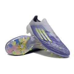 Chuteira Campo FG Adidas F50 Sparkfusion Sem Cadarço Elite Pack Radiant Blaze Infantil