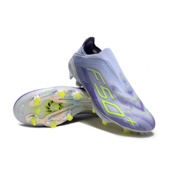 Chuteira Campo FG Adidas F50+ Elite Sem Cadarço Pack Sparkfusion Radiant Blaze Infantil