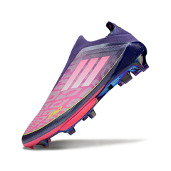 Chuteira Campo FG Adidas F50+ Elite Sem Cadarço Pack Roxo Lamine Yamal Infantil