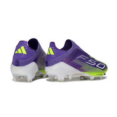 Chuteira Campo FG Adidas F50+ Elite Sem Cadarço Pack Radiant Blaze Infantil