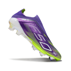 Chuteira Campo FG Adidas F50+ Elite Sem Cadarço Pack Radiant Blaze Infantil