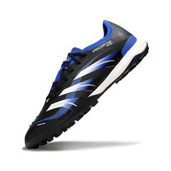Chuteira Society TF Adidas Predator 25 Elite Preta, Azul e Branca