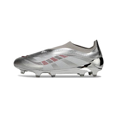 Chuteira Campo FG Adidas Predator 25 Elite Sem Cadarço Chrome