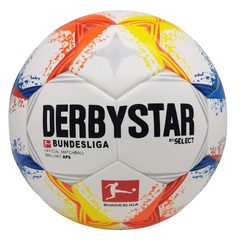 Derbystar Brillant APS Bundesliga 22-23 White, Orange, Blue and Yellow Grass Field Ball
