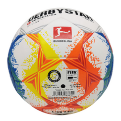 Derbystar Brillant APS Bundesliga 22-23 White, Orange, Blue and Yellow Grass Field Ball