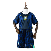 Camisa de Futebol Brazil + Shorts Kit Nike 2026 Visitante - Kit Infantil