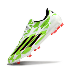 Chuteira Campo FG Adidas F50 Adizero Branca e Verde