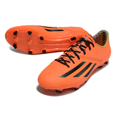Chuteira Campo FG Adidas F50 Adizero Laranja e Preta