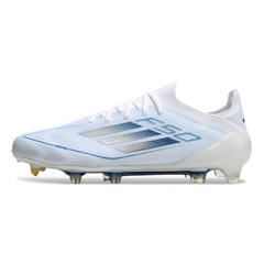 Chuteira Campo FG Adidas F50 Primeknit Elite Branca e Azul