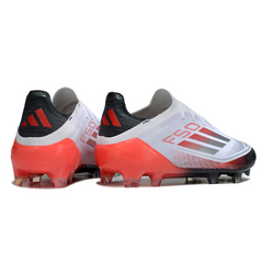 Chuteira Campo FG Adidas F50 Primeknit Elite Branca, Cinza e Laranja