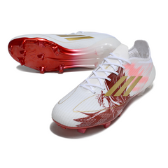 Chuteira Campo Adidas F50 Elite FG Branca e Vermelha