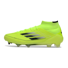 Chuteira Campo Adidas F50 Elite Cano Médio FG Verde e Preto