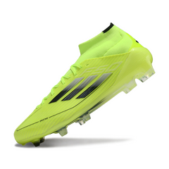 Chuteira Campo Adidas F50 Elite Cano Médio FG Verde e Preto