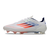 Chuteira Campo FG Adidas F50 Elite Branca, Laranja e Azul