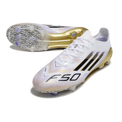 Adidas F50 Elite FG White and Gold Field Boots