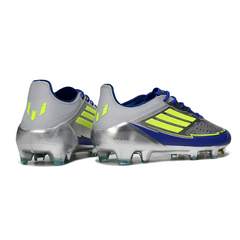 Adidas F50 Elite FG Grey and Blue Messi Field Soccer Cleats