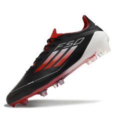 Chuteira Campo Adidas F50 Elite FG Preta, Branca e Vermelha