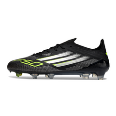 Adidas F50 Elite FG Black, White and Green Field Football Boots