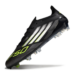 Adidas F50 Elite FG Black, White and Green Field Football Boots