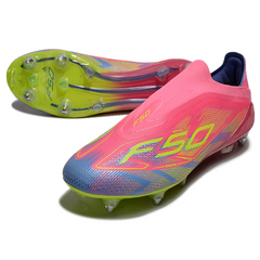 Chuteira Campo Adidas F50 Elite Sem Cadarço SG Trava Mista Mystic Victory Pack