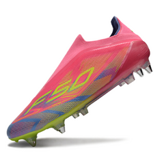 Chuteira Campo Adidas F50 Elite Sem Cadarço SG Trava Mista Mystic Victory Pack