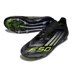 Adidas F50 Primeknit Elite FG Black, White and Green Field Football Boots
