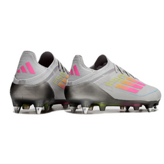 Chuteira Campo Molhado SG Adidas F50 Primeknit Elite Cinza, Amarela e Rosa