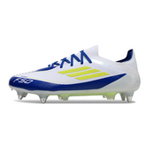 Adidas F50 Primeknit Elite SG Messi Mixed Football Boots, White, Blue and Yellow