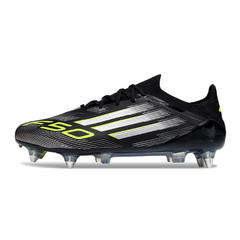 Chuteira Campo Molhado SG Adidas F50 Primeknit Elite Preta, Branca e Verde