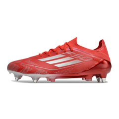 Chuteira Campo Molhado SG Adidas F50 Primeknit Elite Pack Soccer.Com Preta e Vermelha