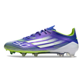 Adidas F50 Elite FG Field Soccer Cleats Light Purple and Green