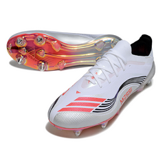 Chuteira Campo Adidas F50 Primeknit Elite SG Trava Mista Messi Branca Pack