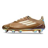 Adidas F50 Elite SG Mixed Lock Messi Field Boots Brown, White and Light Blue