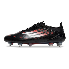 Chuteira Campo Adidas F50 Elite SG Trava Mista Preta, Branca e Vermelha