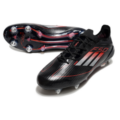 Chuteira Campo Adidas F50 Elite SG Trava Mista Preta, Branca e Vermelha