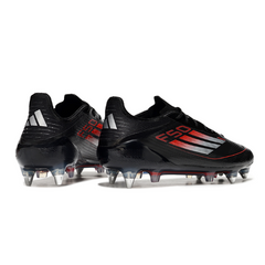 Chuteira Campo Molhado SG Adidas F50 Elite Preta, Branca e Vermelha