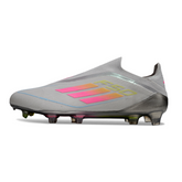 Adidas F50 Elite Laceless FG Football Boots Grey, Pink and Yellow