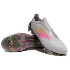 Adidas F50 Elite Laceless FG Football Boots Grey, Pink and Yellow