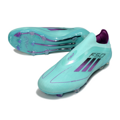Adidas F50 Elite Laceless FG Football Boots Light Blue