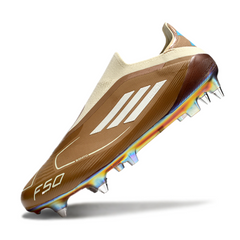 Chuteira Campo Molhado SG Adidas F50 Elite Sem Cadarço Pack Messi x Bad Bunny