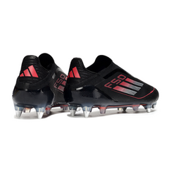 Chuteira Campo Molhado SG Adidas F50 Elite Sem Cadarço Preta, Branca e Vermelha