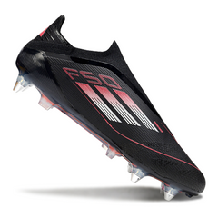 Chuteira Campo Molhado SG Adidas F50 Elite Sem Cadarço Preta, Branca e Vermelha