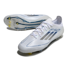 Chuteira Campo Adidas F50 Elite FG Branca e Azul